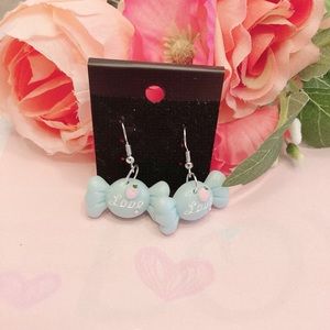 Pastel Love sweet candy blue earrings